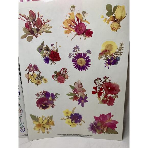 Sticker Lot Mixed Floral Border Heart Alphabet Quilt Scrapbooking Stickers - Picture 6 of 8